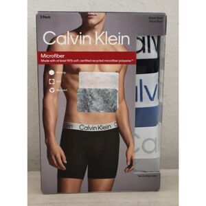 Calvin Klein NP2852-050 Men's Sz XL Multicolor Microfiber Boxer Briefs, 3-Pack